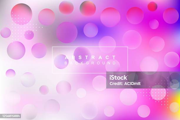 Blurred Text Vector Blurred Abstract Vector Background With Text And Round Elements And ...