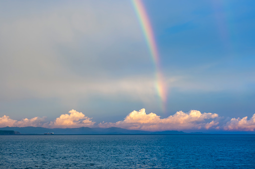 Rainbow over the ocean in Puntarenas, Costa Rica.