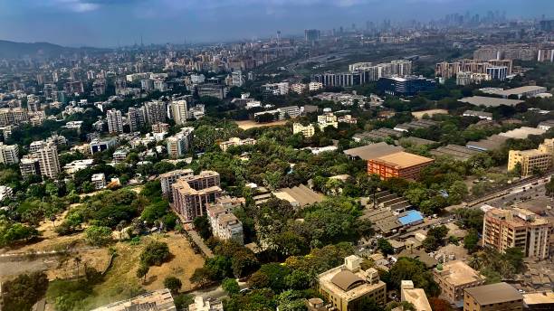 istock Aerial view of the Mumbai city 1256816632