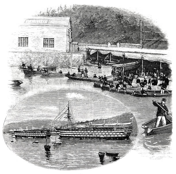 istock The cadets boathouse and boats, HMS Britannia 1256817633