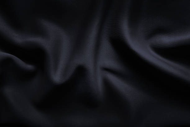 istock Black cloth background and texture.Minimalist black 2020  Trend 1256819244