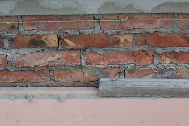 istock Facade construction insulating house with mineral rock wool 1256822209