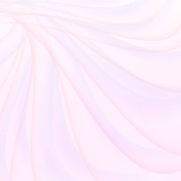 istock Light pink, purple curved lines. Transparent stripes. Delicate abstract background. Soft colored gradient. Wave design. Artistic concept of spring, holiday 1256824299