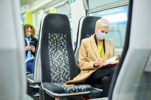 istock business travel with face masks 1256836407
