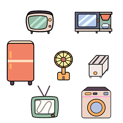 Concept Cartoon Home Electronics Stock Illustration - Download Image Now -  Appliance, Business, Cartoon - iStock