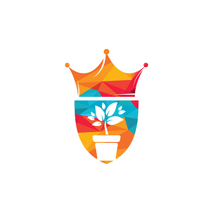 King Natural and Organic Logo design template.