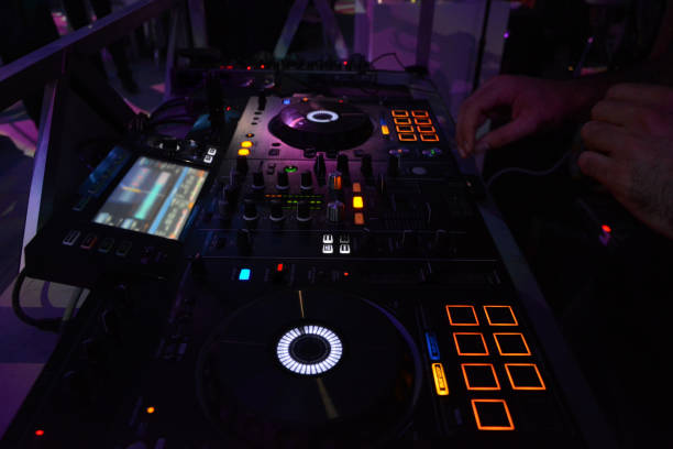 istock DJ with studio mixer in night club 1256854174