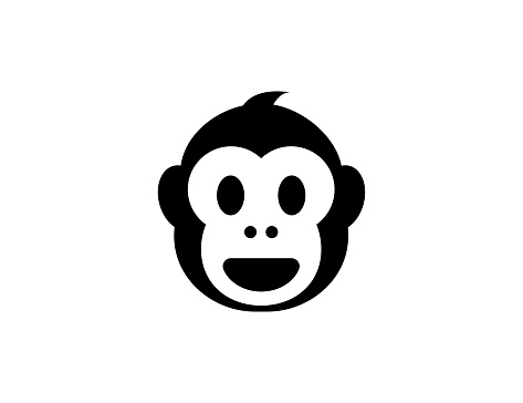 Monkey face icon. Isolated monkey head symbol - Vector