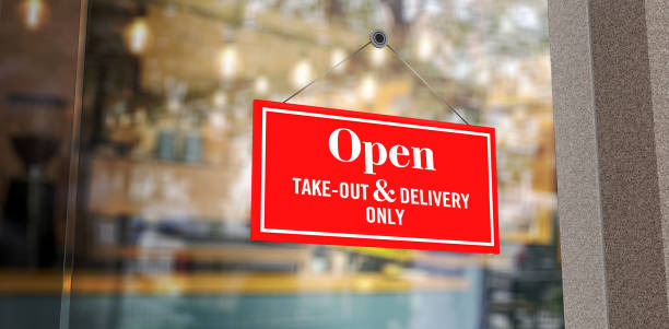 istock Store sign after Covid-19 pandemic 1256856975
