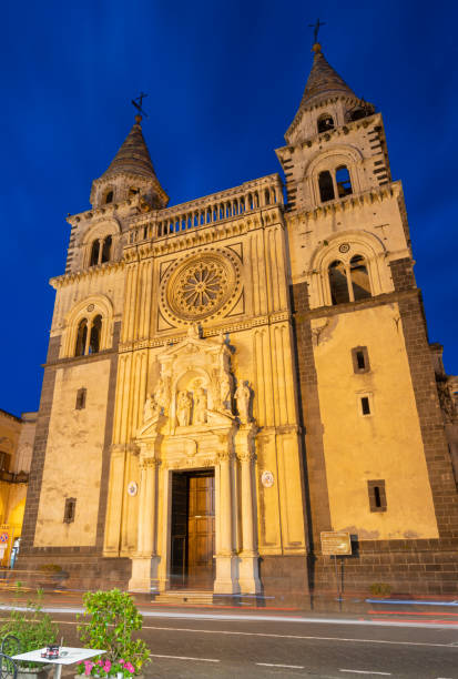 Acireale - The Duomo (Maria Santissima Annunziata) at dusk.