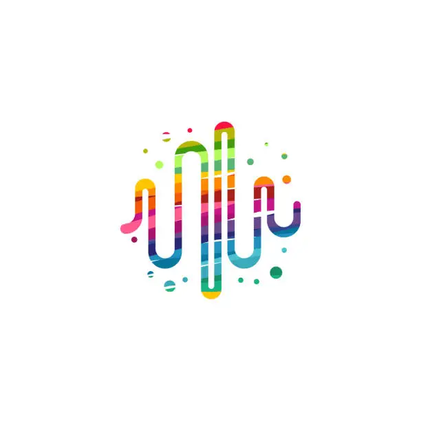 Vector illustration of Colorful Pulse Logo minimalist vector, Colorful Pulse Icon