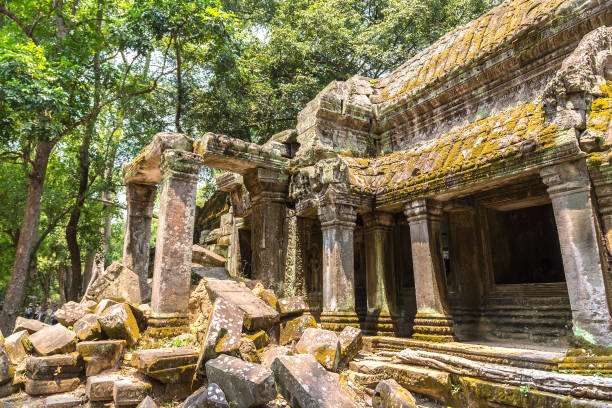 istock Ta Prohm temple in Angkor Wat 1256859726