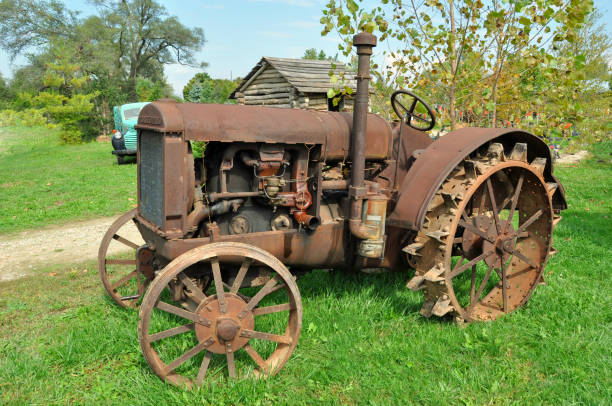 istock Old  Antique Tractor- Hamilton County Indiana 1256861398