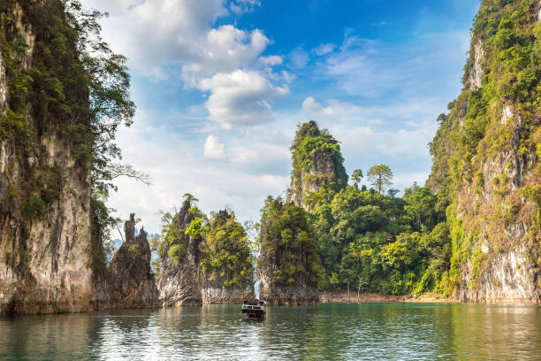 istock Cheow Lan lake in Thailand 1256865673
