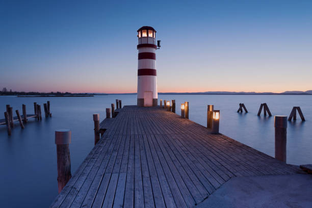 istock Lighthouse at Lake Neusiedl 1256868295