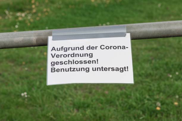 istock Corona virus quarantine lockdown prohibit entry community area 1256868416