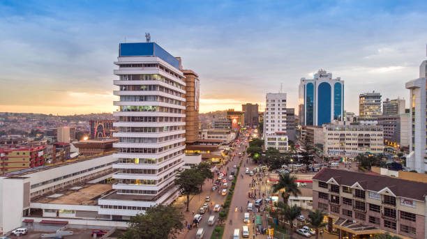 Kampala city A view of Kampala, along Kampala-Jinja road. uganda stock pictures, royalty-free photos & images