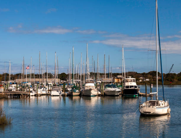 istock Typical fully occupied Marina, in this case near St Augustine, often found on the East Coast of Florida 1256872447
