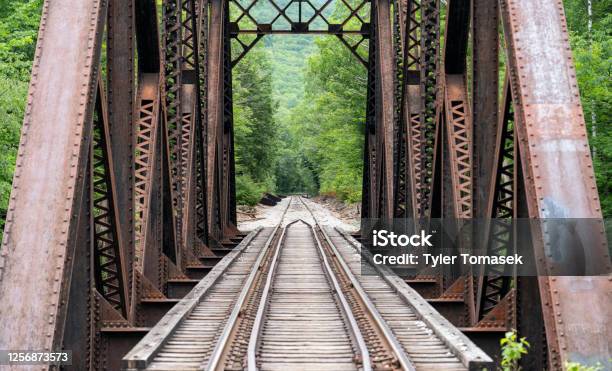Steel Rail Truss Bridge Stock Photo - Download Image Now - Train - Vehicle, Truss Bridge, Bridge - Built Structure