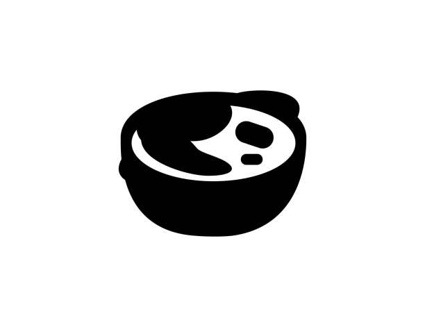 ilustrações, clipart, desenhos animados e ícones de ícone vetorial de pote de comida. panela isolada de símbolo alimentar - vetor - portuguese culture food pan sausage