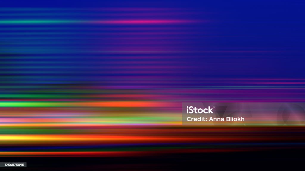 Abstract Speed Background Neon Colorful Gradient Dark Spectrum Igniting Motion Pattern Light Trail Orange Black Green Purple Navy Blue Color Vitality Blurred Bright Texture Long Exposure Abstract Background Speed Neon Colorful Dark Spectrum Igniting Motion Pattern Light Trail Long Exposure Blurred Bright Night Texture for presentation, flyer, card, poster, brochure, banner Backgrounds Stock Photo