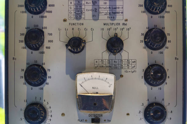 istock Vintage equipment instrument panel and light lens 1256877145