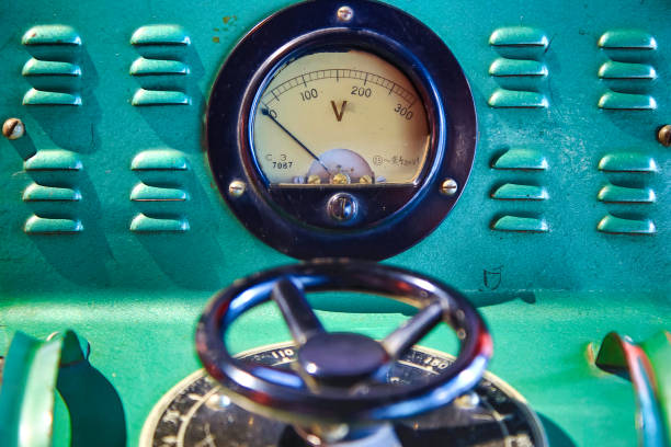 istock Vintage equipment instrument panel and light lens 1256877244