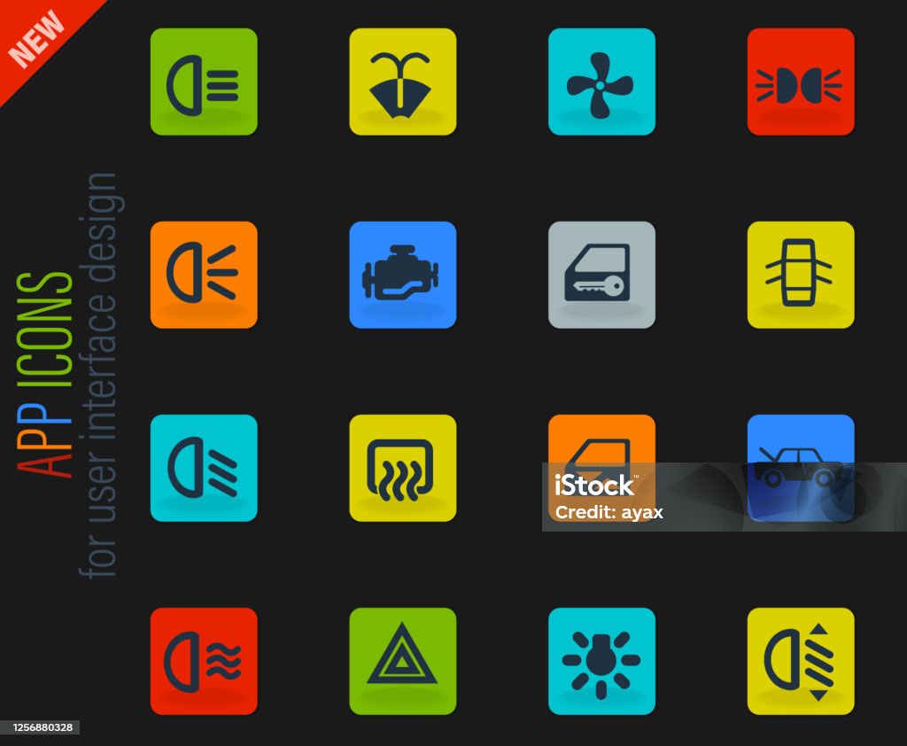 Car Interface Vector Car Interface Sign Stock Illustration - Download Image Now - Car ...