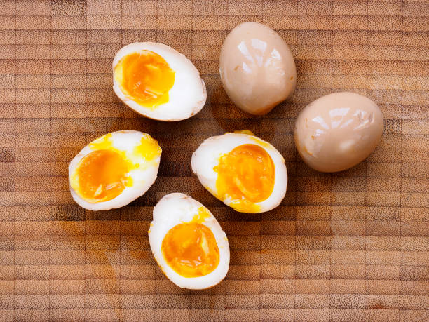 istock Pickled soft-boiled eggs for Japanese ramen (Ajitsuke Tamago) 1256880807