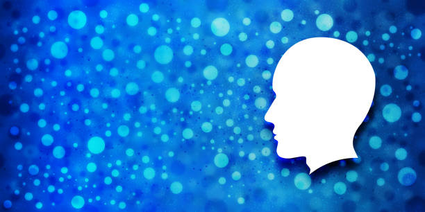 istock Head male face icon special glossy bokeh blue banner background glitter shine illustration 1256898118