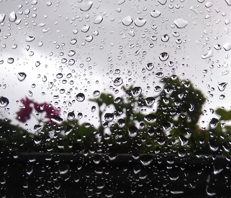 Raindrops on the glass during the Covid lockdown