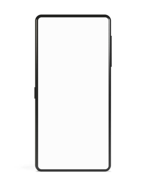 istock A phone with a blank white screen. 3D illustration. 1256899395