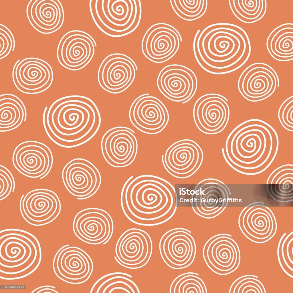Spirles Pattern Seamless Spiral Circle Pattern Vector Illustration Stock Illustration ...
