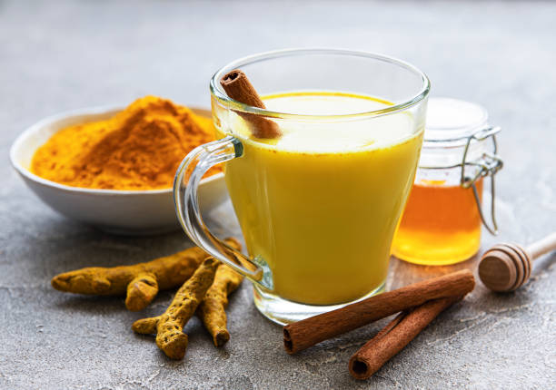 istock Golden turmeric milk 1256900404