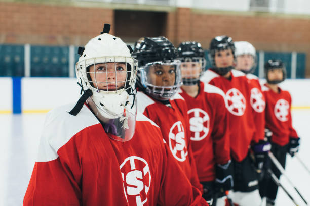 istock Women's Ice Hockey Team on Ice 1256904833