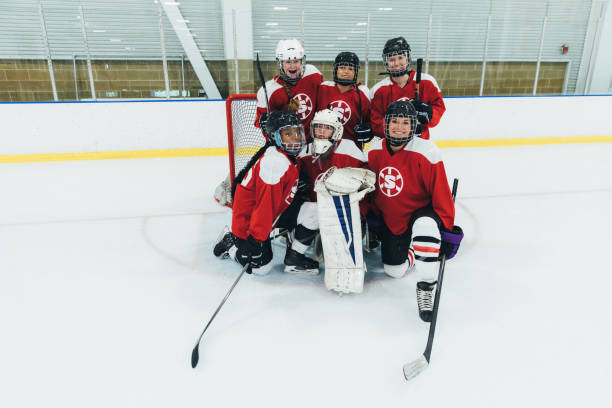 여자 아이스하키 팀 초상화 - womens ice hockey 뉴스 사진 이미지