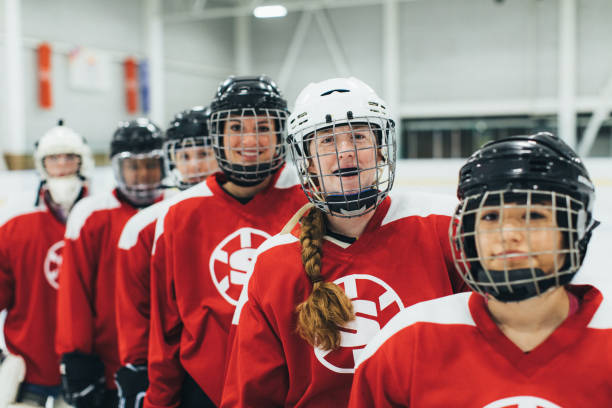 istock Women's Ice Hockey Team on Ice 1256904856