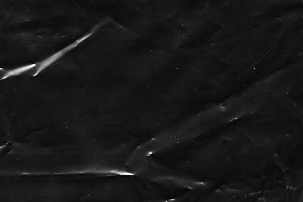 черный абстрактный фон фольги текстуры царапин - overlapping стоковые фото и изображения