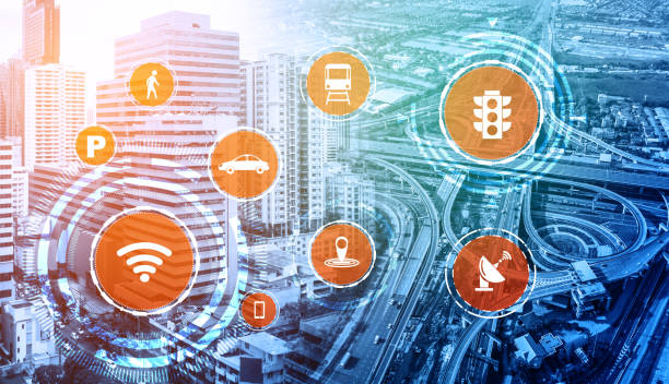 istock Smart transport technology concept for future car traffic on road 1256907182