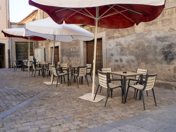 istock A closed terrace bar in Spain crisis covid 1256910641