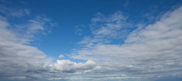 istock Sky and clouds background. Blue sky with white clouds landscape 1256911854