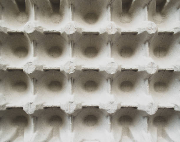 istock Close-up of paper box for eggs, tray,  top view 1256912202