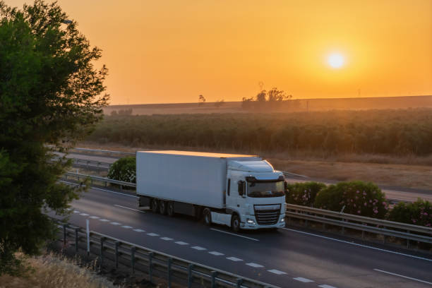 istock Truck with refrigerated semi-trailer 1256912428