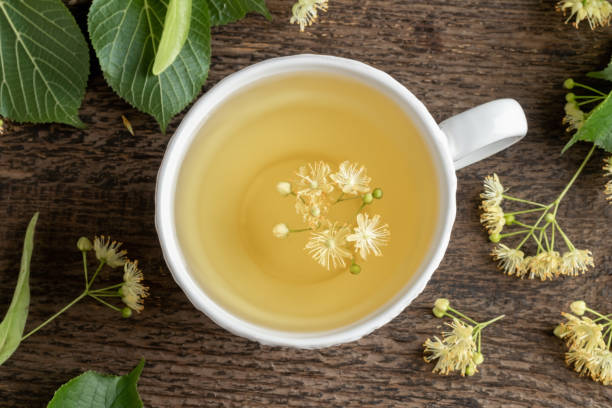 istock A cup of herbal tea with linden flowers 1256914506