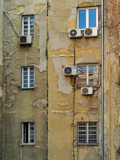 istock Ruined residential buildling 1256921955