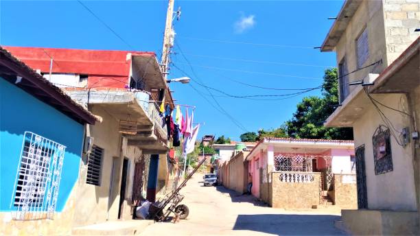 Colourful rustic streets in Trinidad town, Cuba