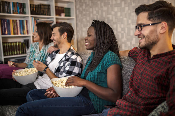 istock Watching footbal on tv 1256924465