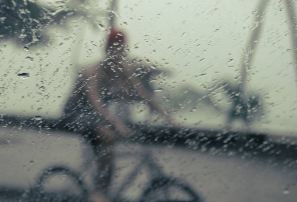 istock Abstract view of a rainy day 1256927968