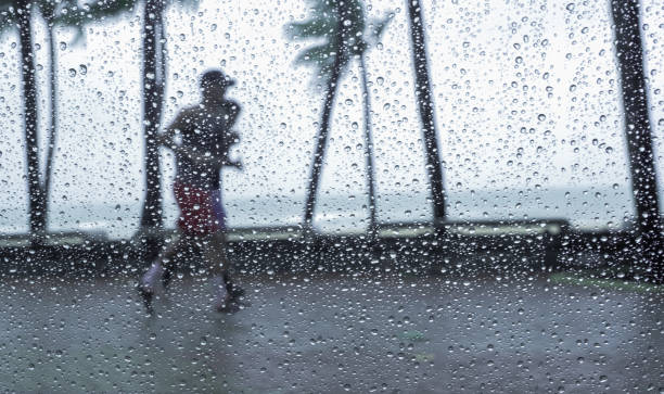 istock Abstract view of a rainy day 1256931651