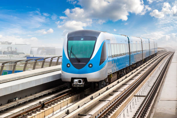 istock Dubai metro railway 1256932615